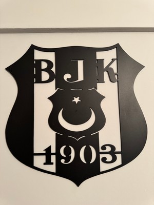 Home DGRK Beşiktaş Bjk 1903 Duvar Dekoru Tablosu Siyah Ahşap Lazer Mdf