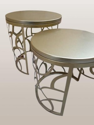 Zigon Sehpa Model 90518 Metal Ayak Osmanlı Cnc Kesim Gold Rrenk El Yapım