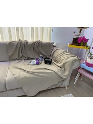 Mat Şönil Kumbeji Çift Taraflı Koltuk Çekyat Örtüsü Şalı