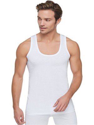 (3 Adet) %100 Pamuk Klasik Erkek Atlet Beyaz