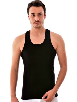 Erkek Siyah 6 Adet Tutku Pamuklu Spor Atlet  0118