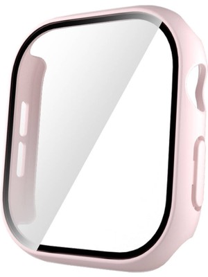 ekılıf - ​​​Apple Watch 10 46mm - Kasa Koruyucu Sert PC Kasa ve Ekran Koruyucu - Gard 35 - Pembe - T33601
