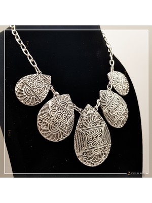 Z Jewelry Art Ubalı - El Yapımı Etnik Otantik Bohem Kadın Kolye