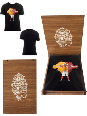 Galatasaray Lisanslı Icardi T-Shirt Aslan Ahşap Kutulu