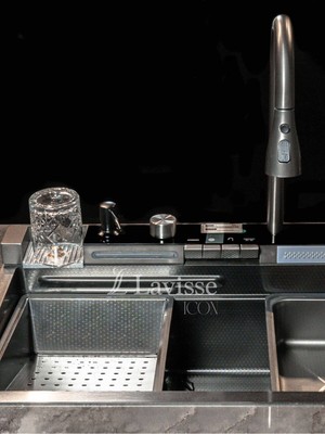 Lavisse Icon Piyano Tuşlu Akıllı Eviye - Işıklı Honeycomp Çizilmez Fonksiyonlu Teknolojik