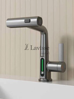Lavisse Vega Akıllı Dijital Sıcaklık Göstergeli Lavabo Musluğu