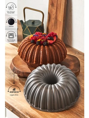 Nidage Cake Pro Dilimli Antrasit Döküm Kek Kalıbı