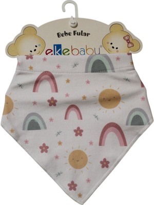 Ekebaby Penye Baskılı Fular Bebek Önlüğü