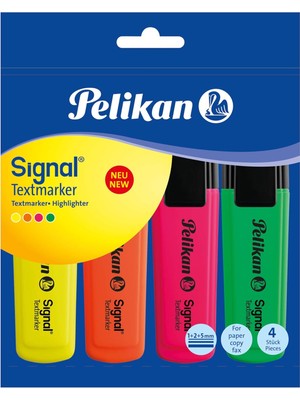 Pelikan Signal Fosforlu Kalem 4lü Karışık Renk