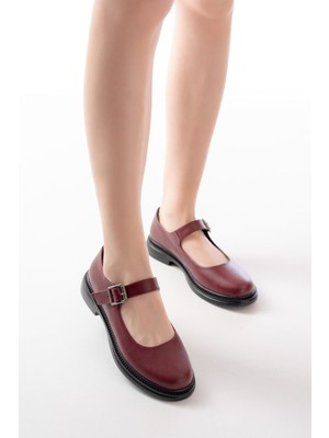 Ellolita Luxury Shoes YSN-4444 Bordo Günlük Bayan Ayakkabı