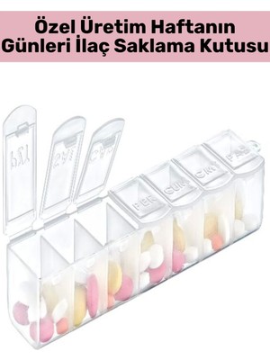 Wintoup Özel Üretim Kompakt Sağlık Dostu Haftanın Günleri 7 Günlük Ilaç Tablet Saklama Kutusu