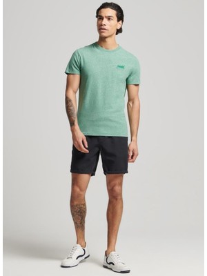 Superdry Bisiklet Yaka Yeşil Erkek T-Shirt M1011245AB8J_ESSENTIAL Logo Emb Tee