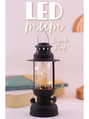 ByKurt LED Mum Kamp Lambası 1 Adet - Tipi Pil Dahil Dumansız Alev Ledli Dekoratif Mum Dekor Işığı Beyaz PT437