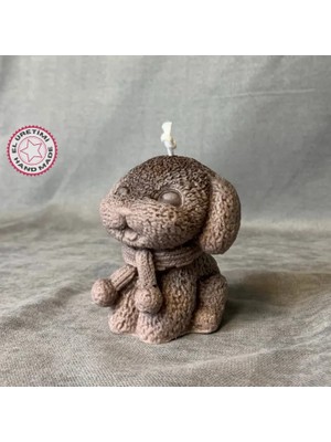 Uretti El Yapımı Sevimli Köpek Mum - 8  x  8  cm