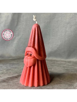 Uretti El Yapımı Noel Baba Detaylı Mum - 6  x  12  cm