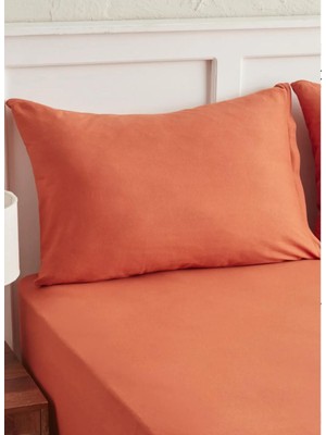 GERCELLA Cotton (Pamuk) 2 Adet 50 x 70  cm  Turuncu Yastık Kılıfı Pillow Case