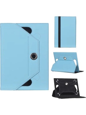 TEKNETSTORE Casper Via S40 10.4" Tablet Uyumlu Çiçek Desenli Kapaklı Standlı Universal Tablet Kılıfı