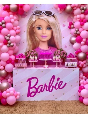 Barbie Konsept Balon Zincir Pembe