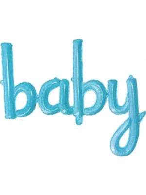 Baby Yazılı Mavi Folyo Balon 22''