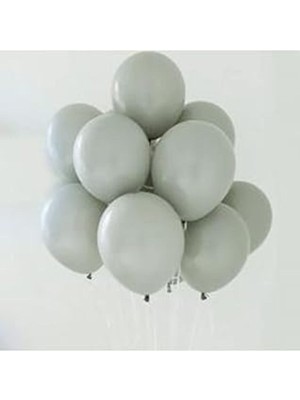 Tatlı Günler Gri 20 Adet Mat Balon Büyük Boy 30  cm