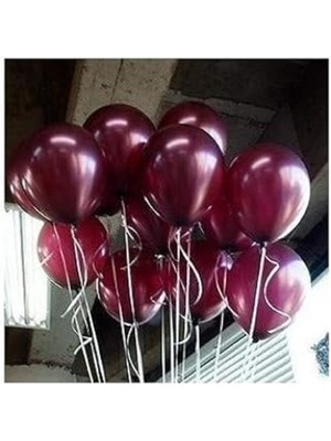 Tatlı Günler Bordo 30 Adet Metalik Balon Büyük Boy 30  cm