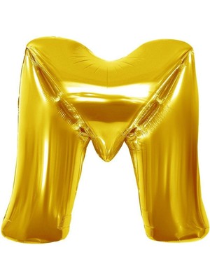 Tatlı Günler Altın Folyo Balon 40" Inç 100  cm  M Harfi