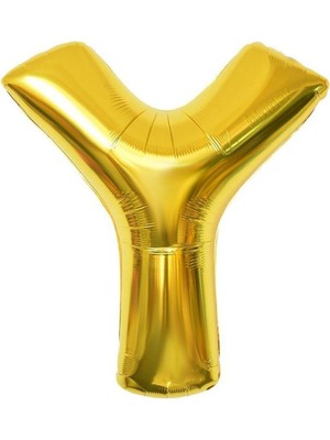 Altın Folyo Balon 32" Inç 76 cm Y Harfi