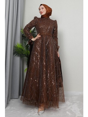 Giza Store Selver Tesettür Abiye Mavi