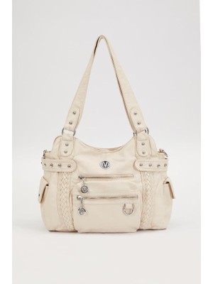 Levidor 930267 Omuz Askılı Kadın Örgü Detaylı Çanta