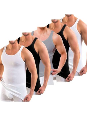 Anthony Jackson 5'li Kutu Premium Klasik Erkek Atlet Alexander Ekstra Uzun- Taranmış Ince Fitilli Organik Pamuk