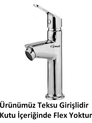 Opak Lavabo Bataryası Tek Su Girişli Krom 020049-1