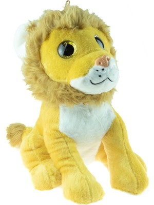 Peluş Aslan Erkek Aslan Sevimli Oturan Aslan 45 cm