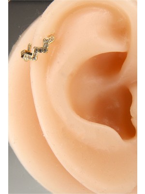 Dam Gold 8 mm Halka Piercing Tragus Helix Kıkırdak