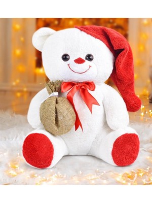 Peluşçu Dayı 75 cm Ponpon Şapkalı Ayıcık