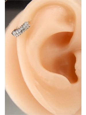 Gümüş Renk  6 mm Halka Piercing Tragus