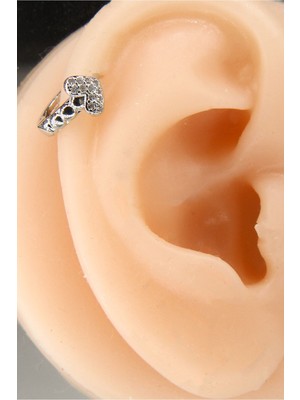 Gümüş Renk  8 mm Halka Piercing Tragus Helix Kıkırdak