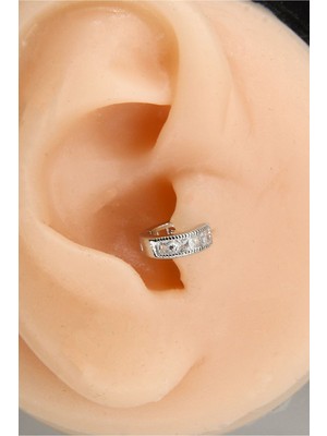 Gümüş Renk  6 mm Halka Piercing Tragus