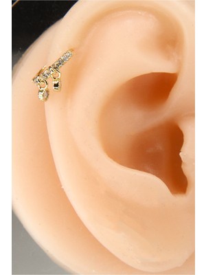 Dam Gold 8 mm Halka Piercing Tragus Helix Kıkırdak