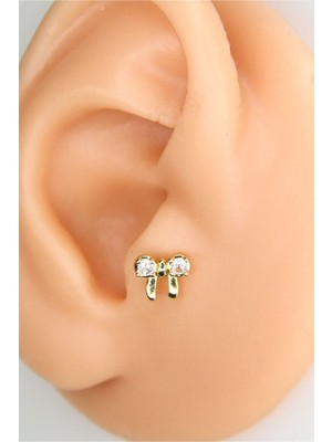 Dam Gold 8 mm Kurdele Piercing Tragus Helix Kıkırdak