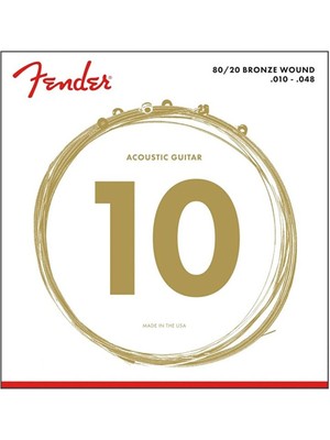 Fender 0730070402 Extra Light 70XL 010-048 Akustik Gitar Teli