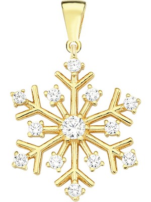 Altın Sepeti Altın Kar Tanesi Kolye Ucu