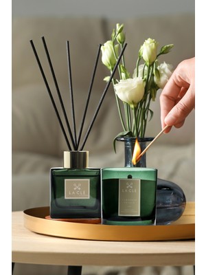 La Cle Tuberose Petals  Çubuklu Oda Kokusu+Kokulu Mum Set