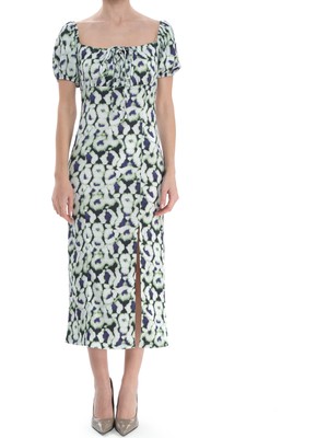 Yarım Kol Midi Boy Elbise