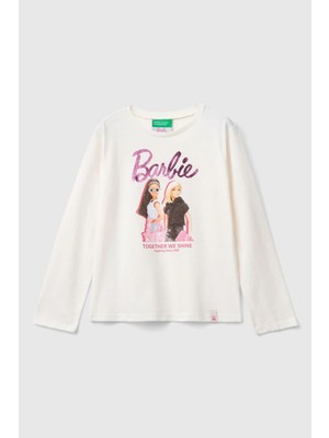 Kız Bebek Uzun Kol T-Shirt - Ekru