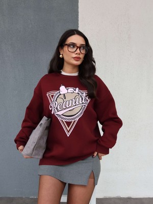 Snoopy Peanuts Baskılı Sweatshirt