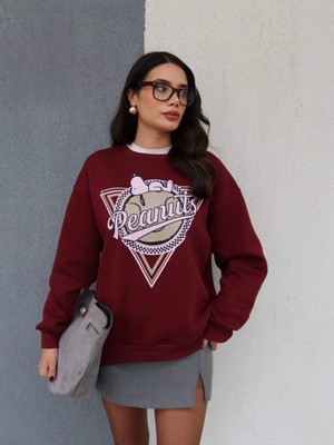 Snoopy Peanuts Baskılı Sweatshirt