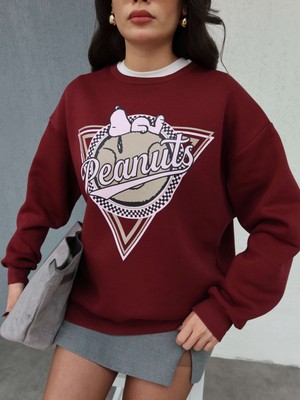 Snoopy Peanuts Baskılı Sweatshirt