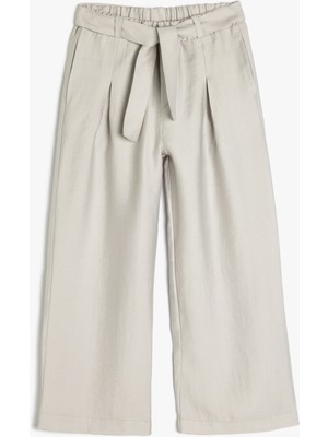 Koton Beli Bağcıklı Cepli Pile Detaylı Pantolon