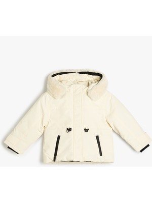 Koton Kapşonlu Uzun Kollu Çıt Çıt Detaylı Cepli Uzun Mont