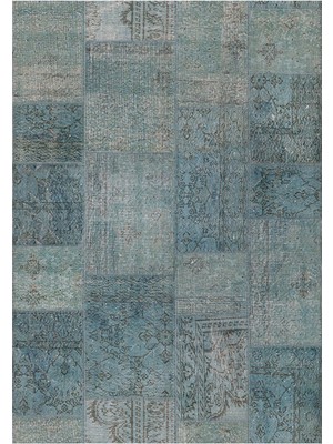 Mars 2091 Patchwork Desenli Yıkanabilir Kaymaz Salon Halısı, Koridor ve Mutfak Halısı